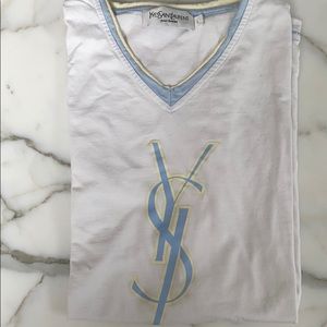 YSL White Logo Tee